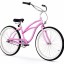 Firmstrong Urban Lady Three Speed Beach Cruiser Bicycle, 26-Inch, Pink