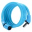 Etronic ® Security Lock M4 Self Coiling Cable Lock, 4-Feet x 5/16-Inch