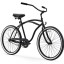 sixthreezero Men's Around The Block Single Speed Cruiser Bike, 18"/One Size, Matte Black
