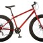 Mongoose Hitch Men's Fat Tire Bicycle, Red, 26"