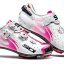 SIDI Drako Carbon SRS WOMAN MTB Mountain Cycling Shoes White Pink Fluo