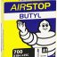 Michelin A1 Airstop Road Presta Valve Inner Tube, 700 x 18-25cm, Black